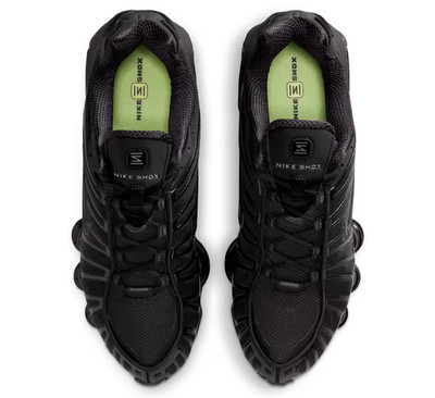 Nike Shox TL Shoes Black Metallic Silver Light Lemon Twist Men's