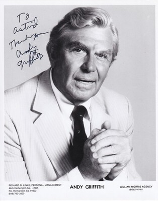 Andy Griffith Originalautogramm auf Großfoto