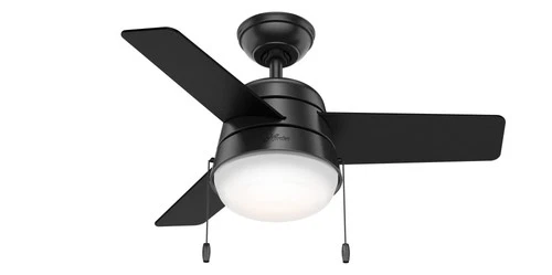 Hunter Fans - Aker 36 Inch Ceiling Fan with LED Light Kit and Pull Chain-Matte - Picture 1 of 4