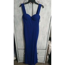 Lulu's Maxi High Slit Sleeveless Dress Blue Sm Sexy Boho Classy City Y2k
