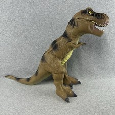 Toys R Us 2014 T-Rex Dinosaur Figure 17 Brown Rubber Jurassic Toy
