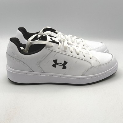 Under Armour UA Official Mens 10 White Black Low Top Sneakers 3028486-101