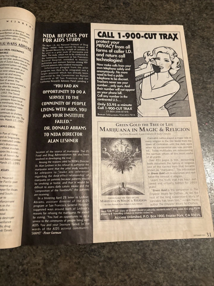 Vintage High Times Magazine Sept 1995 Late Season Planting - Image 3 of 4