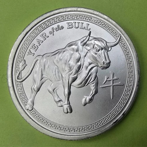 Silver 1 oz YEAR OF THE SILVER BULL BU Round