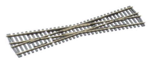Peco SL-E193 Short crossing (24 Degree angle) Electrofrog code 75 rail OO Gauge