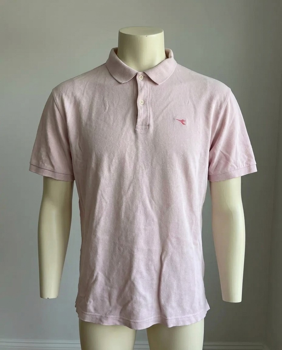 DIADORA POLO UOMO TG.XL ROSA ORIGINALE