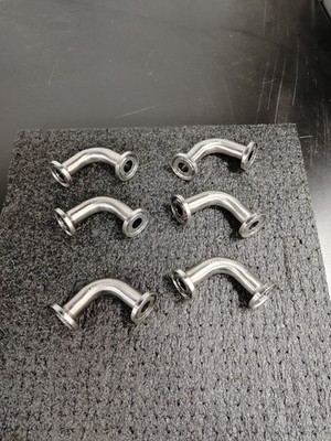 Lot of 6pcs ADVANCE ASME BPE SF6 90 Degree 316L SS Tri Clamp Elbow Fitting