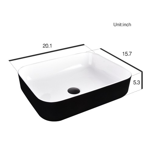 Combo de lavabo y grifo fregadero de baño ELECWISH lavabo - Imagen 2 de 9