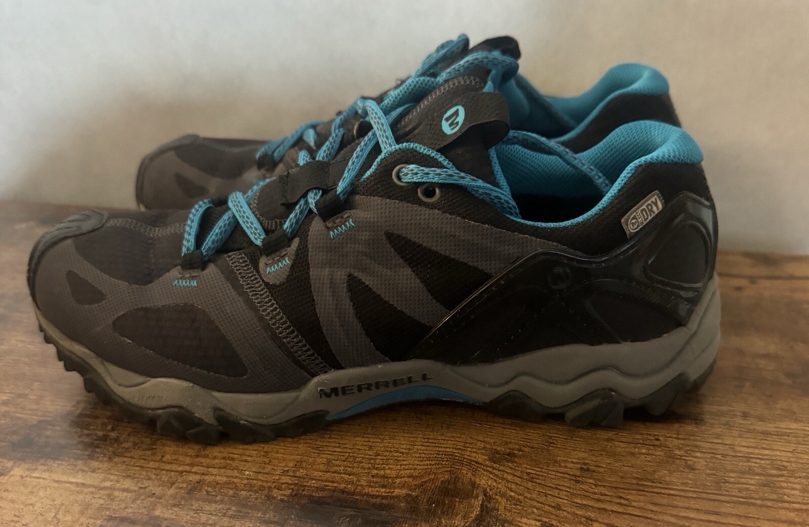 Scarpe da corsa Merrell donna Grassbow Air Trail taglia 7 M nere verde acqua escursionismo J46740