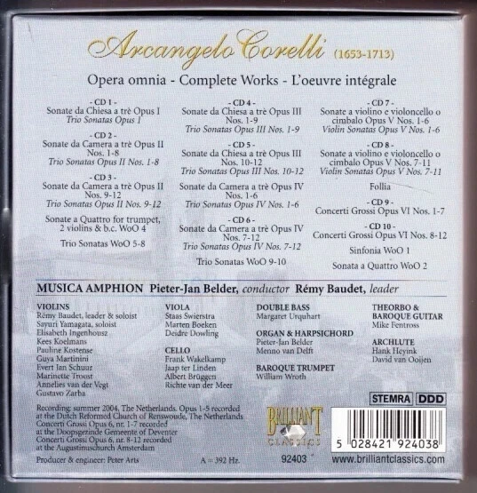 CORELLI 10 NM CD OPERA OMNIA COMPLETE WORKS BRILLIANT CLASSICS NEW - Image 2 of 2