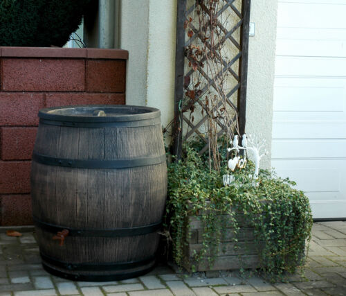 YERD Wasser Tank Regen Tonne Set Wein Fass 120 Liter incl. Untergestell Sockel - Bild 7 von 11
