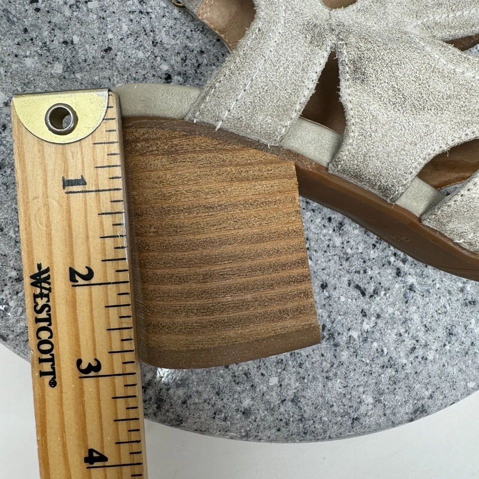 Miz Mooz 凉鞋女式 8.5 Tiana 仿旧皮革粗跟踝带 39 — 第 4/4 张图片