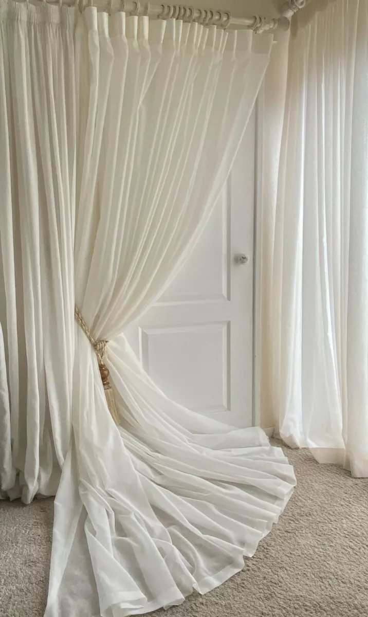 Long voile curtains sale