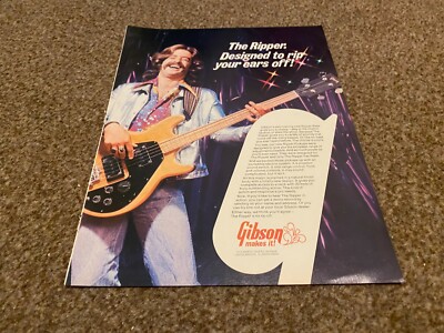 JBF52 WERBUNG 11X8 GIBSON'S RIPPER BASSGITARRE