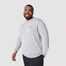 Lacoste Fitted CREW-neck 100 Organic Cotton Spring Sweater MENS GRAYX