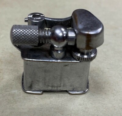 VINTAGE MINIATURE POCKET CIGARETTE LIGHTER LIFT ARM BLOCK PETROL CHAIN FOB NEW