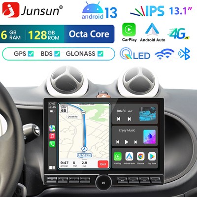 Android 14 Carplay Autoradio Für Smart Fortwo 2015- 2019 GPS Navi WIFI 6+128GB 
