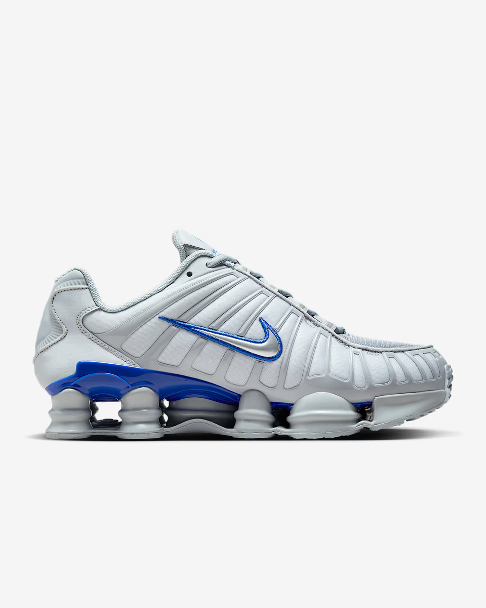 Nike Shox TL Shoes Wolf Grey Racer Blue Metallic Silver Men's