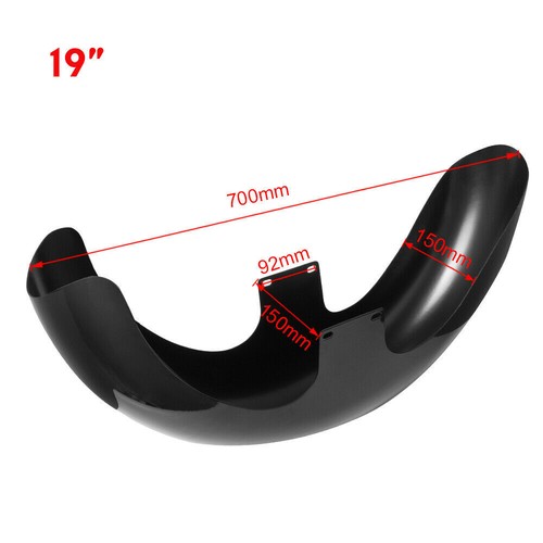 19" Wheel Wrap Front Fender Gloss/Matte Black For Harley Touring Road Glide King - Picture 2 of 14
