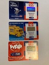  3 schede Ricariche Telefoniche Tim - vintage -