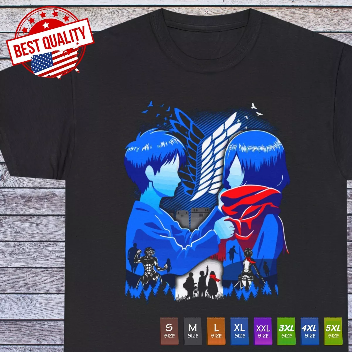 Attack on Titan Eren Final Shingeki No Kyojin Anime AOT Tshirt T-Shirt Tee  Sizes