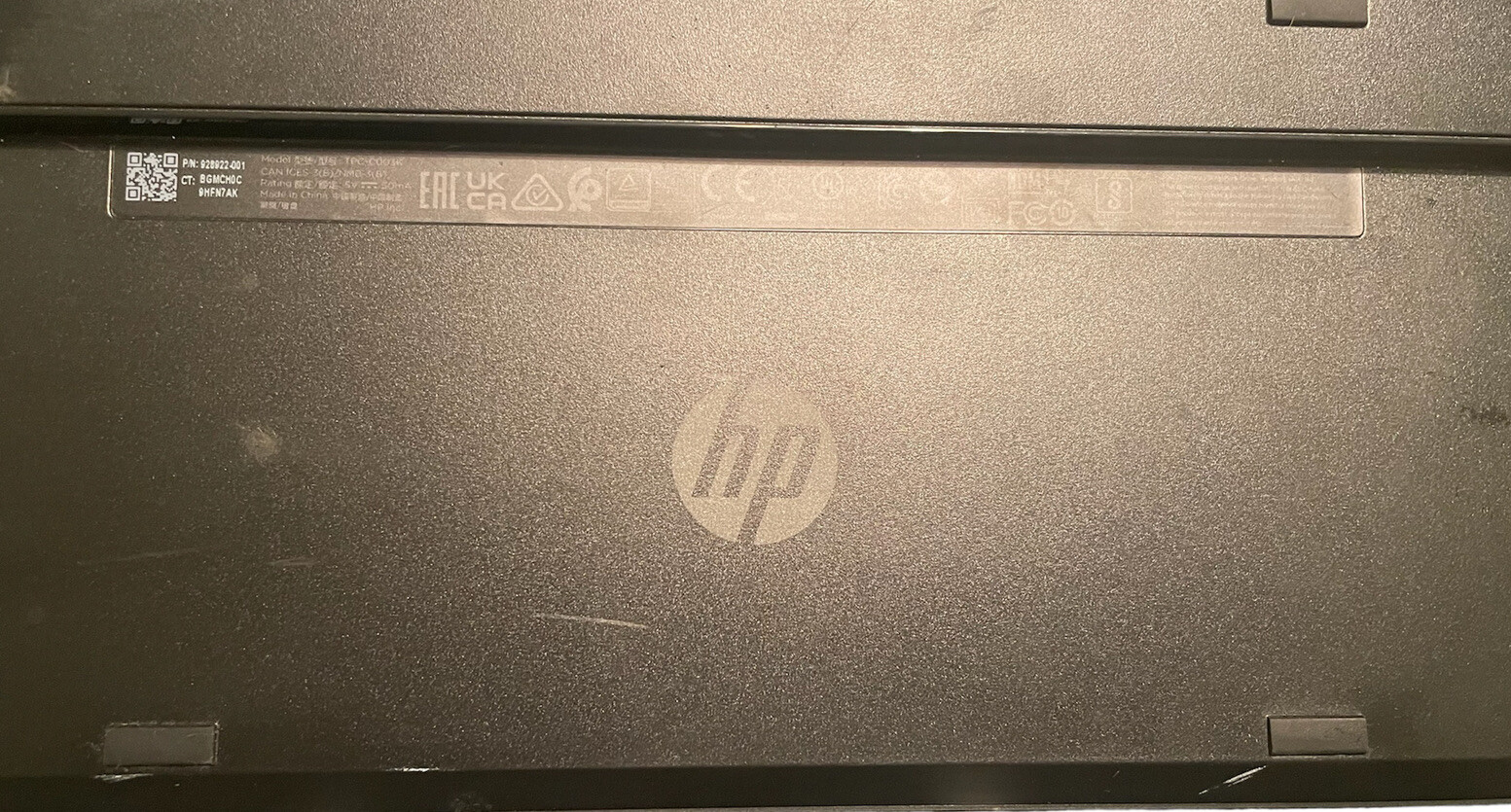 HP TPC-COO3K Slim/Thin Black Wired USB Keyboard for Desktop Computer