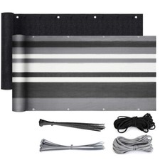 Sekey Balkon Sichtschutz Bespannung 90cm Hoch Balkonabdeckung 100% Privatsphäre