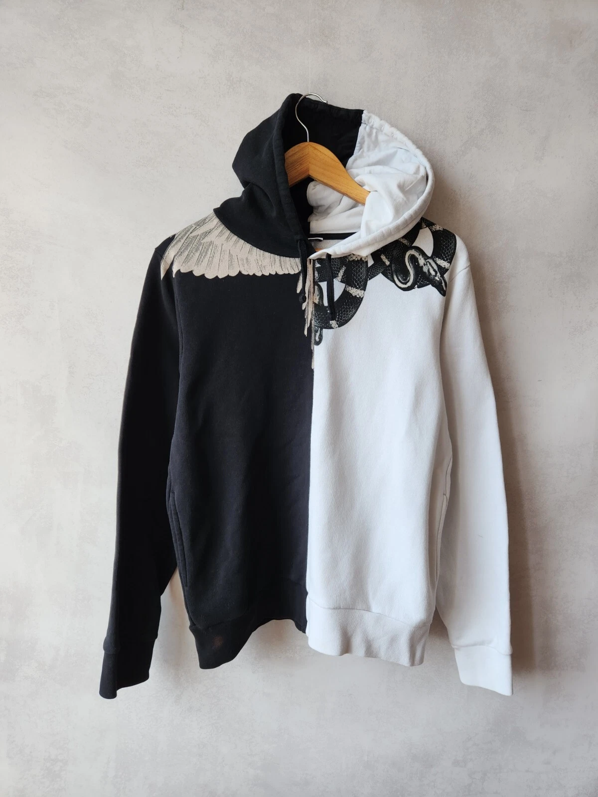 Marcelo burlon paese di milano felpa con cappuccio doppio colore taglia S