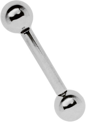 Titan Intim Piercing Schmuck Stab Barbell in 3,0mm Stärke mit 8mm Schraubkugeln