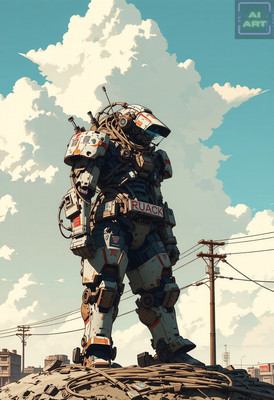 Science Fiction Digital Poster | Ai Art 160: On Patrol