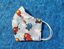 Washable Handmade Fabric Face Mask filter pocket MARVEL AVENGERS IN THE SKY