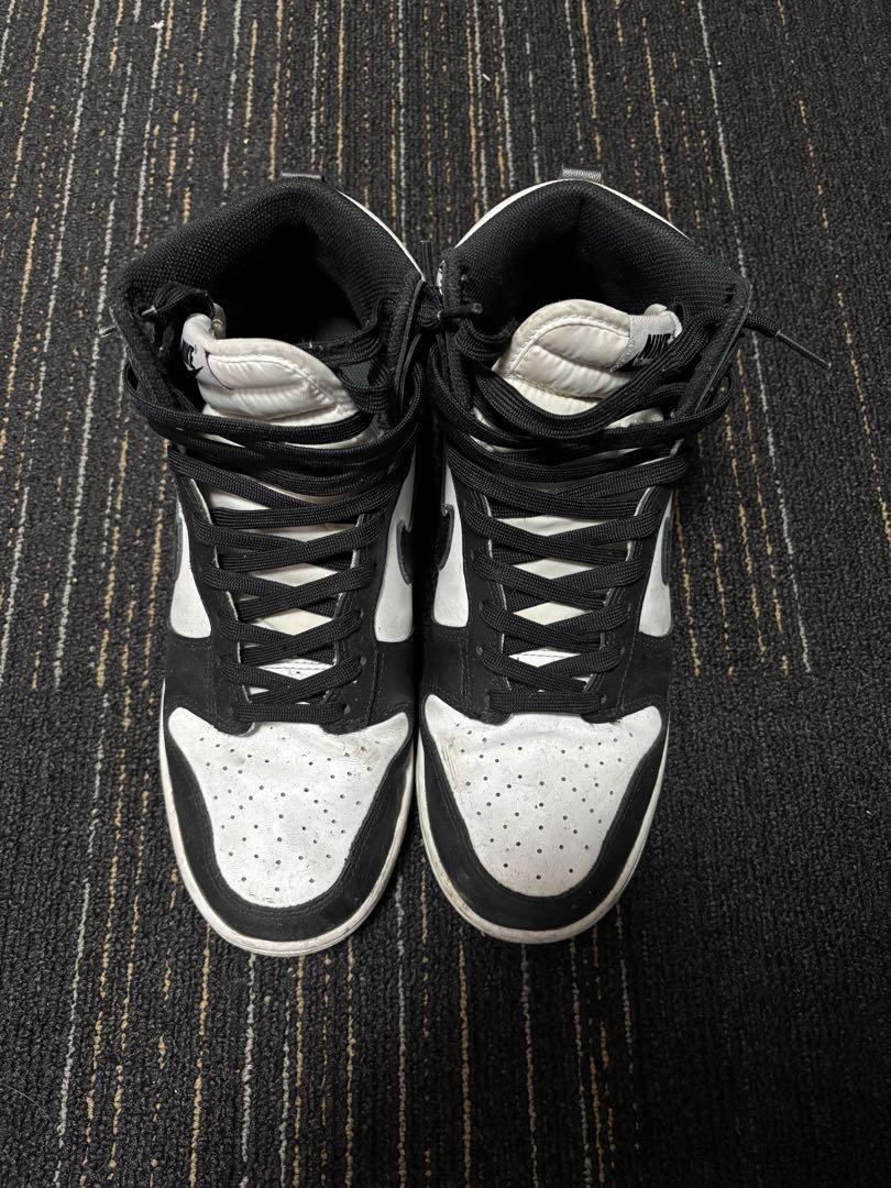 Nike Dunk High Panda Sneakers Black & White Size 9.0 US Used