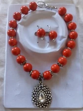 Mojisola Adeola Gbadamosi-Sanni Jewelry Purple Blue Set. 