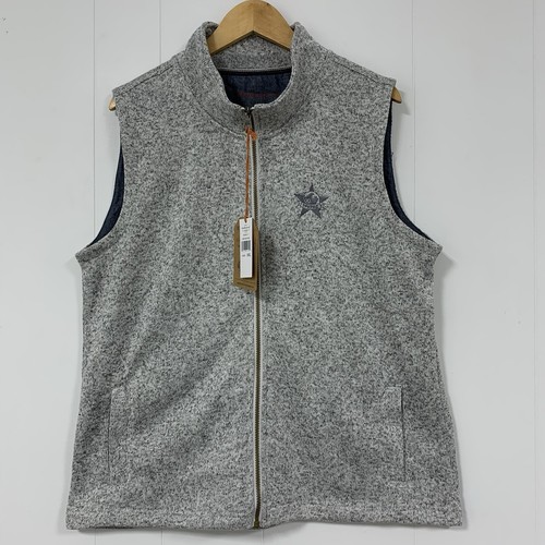 Weatherproof Vintage Women’s Sweater Fleece Vest Grey Heather XXL Full Zip