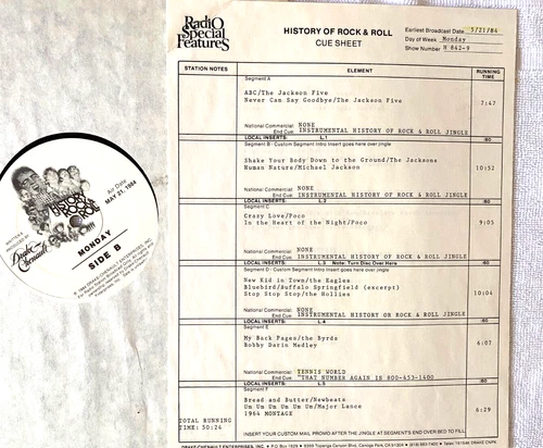 5/21/84 DRAKE CHENAULT HISTORY OF R&R THE EVOLUTION OF MICHAEL JACKSON (19 MIN)