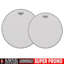 PELLE REMO AMBASSADOR COATED SABBIATA SET PELLI 10" E 12"  PER BATTERIA   