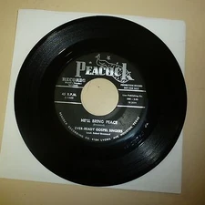 BLACK GOSPEL 45 RPM RECORD - EVER-READY GOSPEL SINGERS - PEACOCK 1802- PROMO