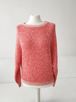 Wie Neu! Paul & Joe Sister Pullover M Gr. 2 Rot weiß meliert Baumwolle Viscose