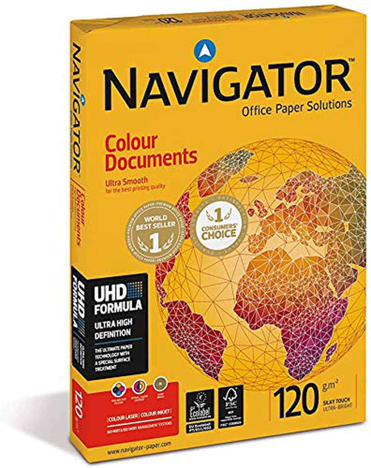 Navigator Paper Colour Documents Ultra Smooth A4 120gsm 500 Sheets