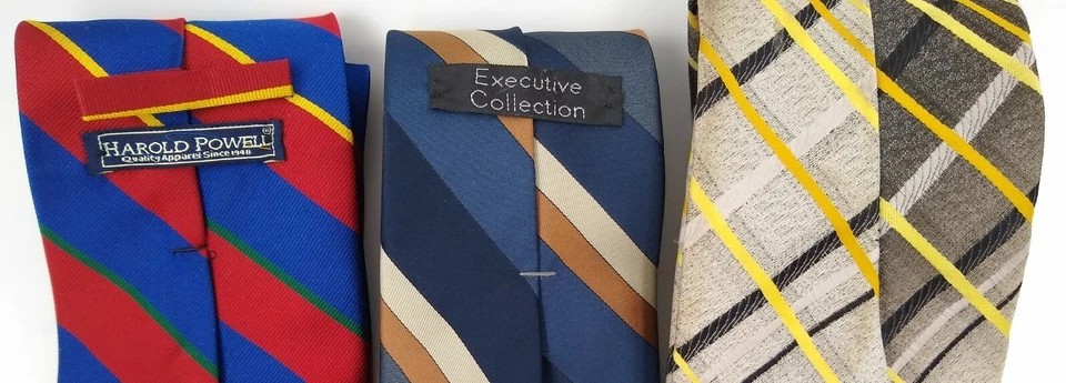 Lote de 5 Corbatas a Rayas Colección Ejecutiva Sears Harold Powell Foto 4 de 4