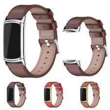 Premium Leather Watch Strap For Fitbit Charge 5/6 Accessory - Classic Style