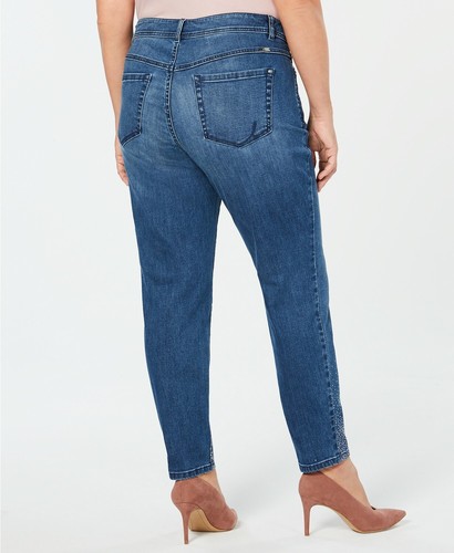 Inc Women's Caviar Studs Skinny Jeans Blue Plus Size 26W - Picture 2 of 4