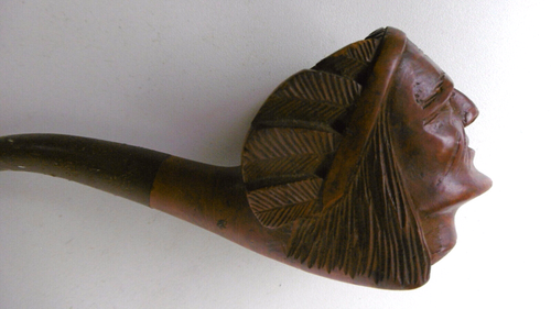 Antica Pipa Testa Indiano Real Briar - Foto 4 di 6
