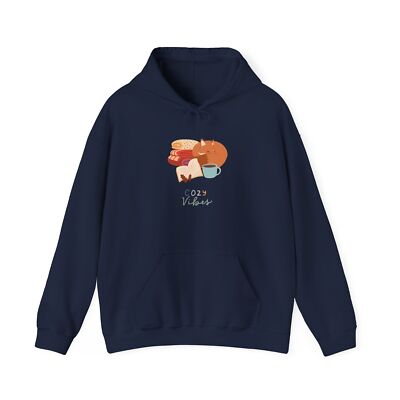 Cozy Vibes Unisex Hooded Sweatshirt, Perfect for Home & Chill Days, Great Gift