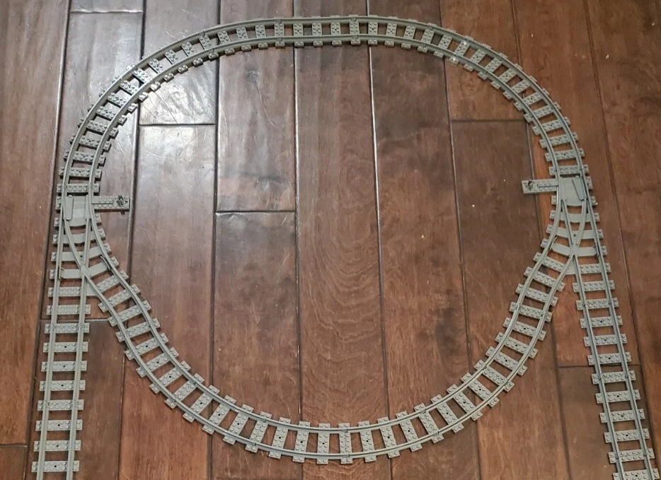 Lego Plástico Tren Pista 48 Recto y Curvo Interruptor Pista Flexible Foto 3 de 4