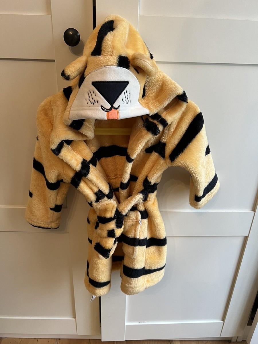BNWT BABY 12-18 MONTHS FURRY SOFT TIGER DRESSING GOWN VINTAGE