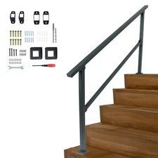 for Outdoor 4-5 Steps 5 Steps Handrails Deck Stair Railing Indoor Hand Rails