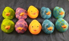 10 NEW Rubber Duck Ducky Duckie Baby Shower Birthday Party Rubber 2" X 2" New