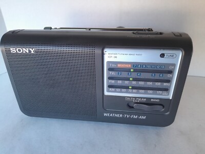 Sony ICF P-36 4 Band FM AM Radio - Portable Weather / TV / FM / AM