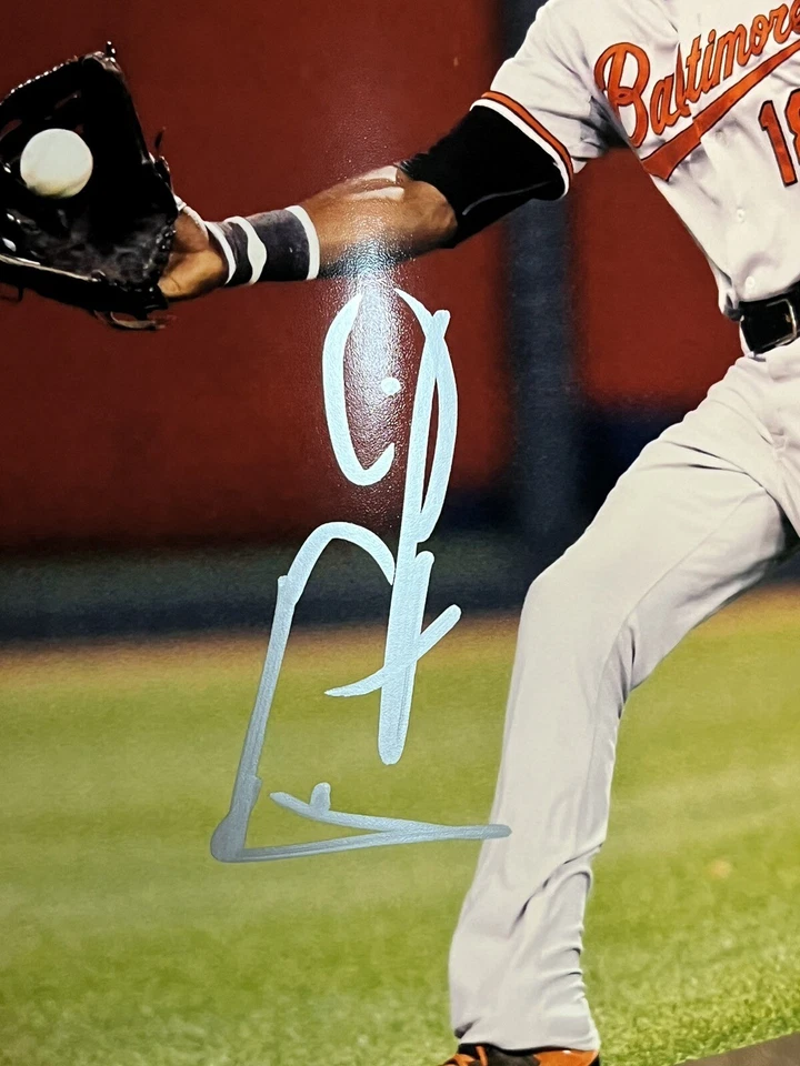 Foto firmada autografiada 8x10 Felix Pie Baltimore Orioles béisbol MLB Foto 2 de 2